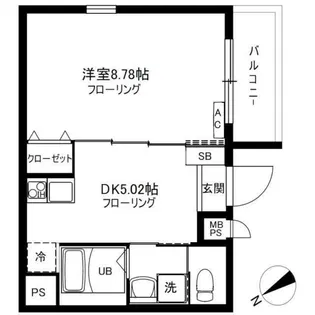 WASEDA GARDENS【4階】の間取り