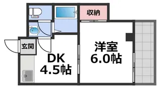 リベルテ今里【1階】の間取り