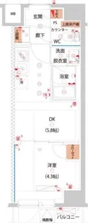 ハーモニーレジデンス東京サウス大塚【9階】の間取り