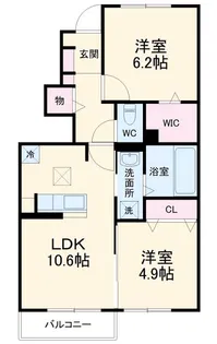 田園ドミールI【1階】の間取り