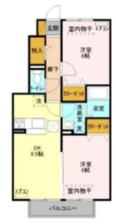 エスペランサ・鶴巻【1階】の間取り