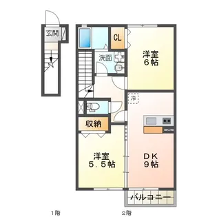 サンライズヒルズ C棟【2階】の間取り