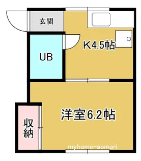 壱番館B【2階】の間取り