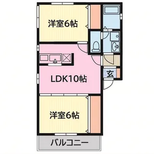 パンセコート【2階】の間取り