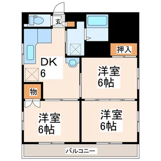 新屋敷いじまビル【3階】の間取り