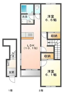 エクシードII【2階】の間取り