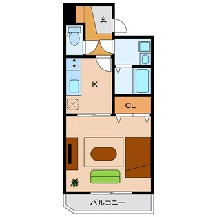 鴨江レジデンス【2階】の間取り
