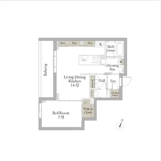 エテルノ大宮【1階】の間取り