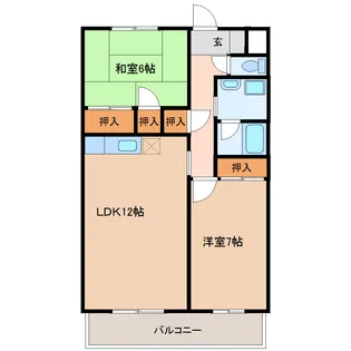 ファミール皆春【2階】の間取り