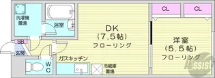 レジデンス高石【1階】の間取り