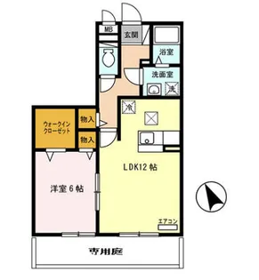 兵庫県加西市北条町横尾【アパート】の間取り