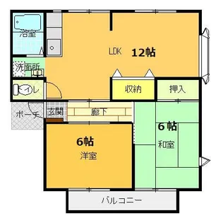 アメニティ広石A【2階】の間取り