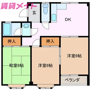 桜マンション B【3階】の間取り