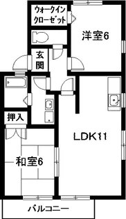 ラ・シーズ・ファーラ【1階】の間取り