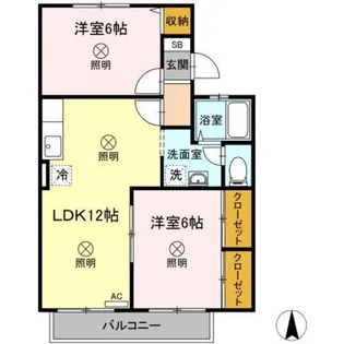 マンハイム前川【2階】の間取り