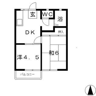 コーポ小河原【2階】の間取り