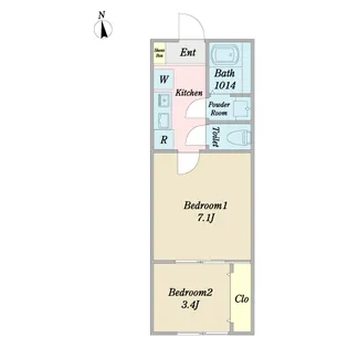 2Kの間取り画像