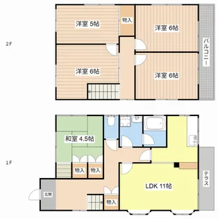 滋賀県彦根市池州町【一戸建】の間取り