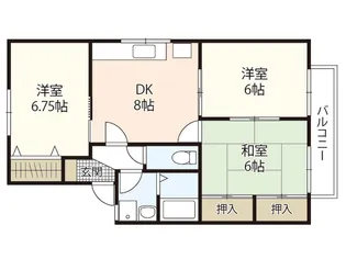 ファミールカワテA棟【2階】の間取り