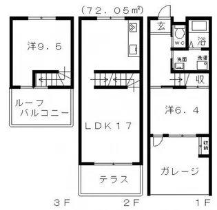 2LDKの間取り画像