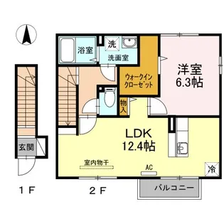 ルミエール B【2階】の間取り