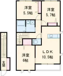 3LDKの間取り画像