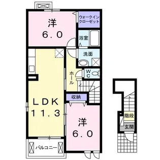 F ファイブパインI【2階】の間取り