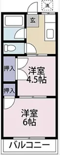 シティハイムナガドオリ【1階】の間取り