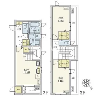 1LDKの間取り画像
