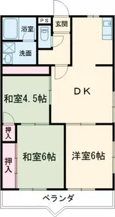 ハイツコスモス【2階】の間取り