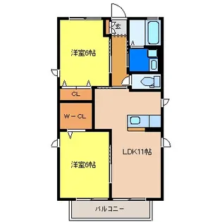 ビオリスタ【2階】の間取り