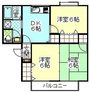 ティーエムハイツB棟【2階】の間取り