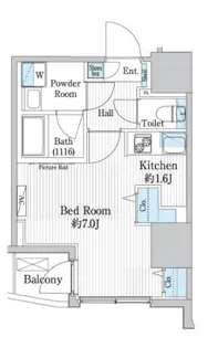 東京都新宿区住吉町【マンション】の間取り