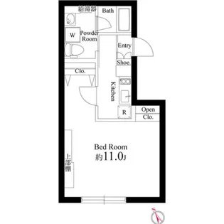 東京都新宿区早稲田鶴巻町【マンション】の間取り