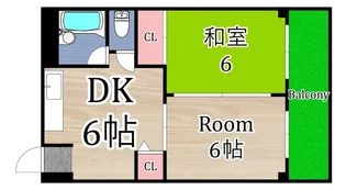 大橋マンション一番館【3階】の間取り