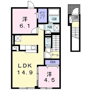 オー・ド・スールス【2階】の間取り