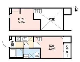 アルモ花園【1階】の間取り