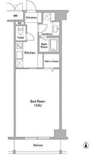 東京都港区三田1【マンション】の間取り