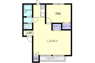 フラワーハイツ優【2階】の間取り