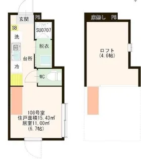 ハーモニーテラス見次公園【1階】の間取り