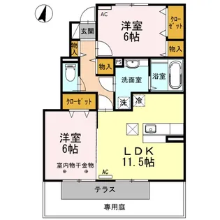 高知県高知市中万々【アパート】の間取り