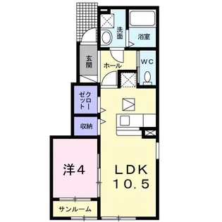 新潟県新潟市西区新中浜6【アパート】の間取り