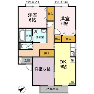 メルグランデ B棟【2階】の間取り