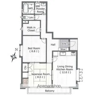 松戸セントラル【2階】の間取り
