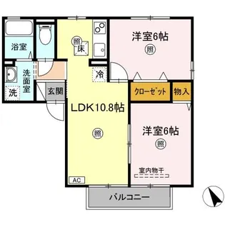 ナル・グランデU D棟【1階】の間取り