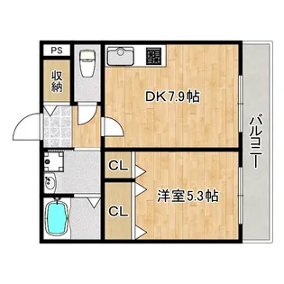 アビタシオンイサム【1階】の間取り