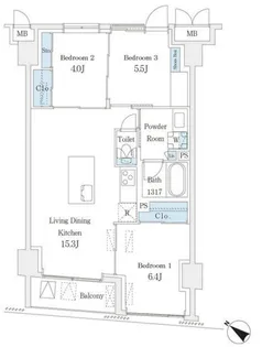 JP noie 横浜平沼【10階】の間取り