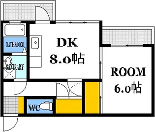房尾本店三篠ビル【7階】の間取り