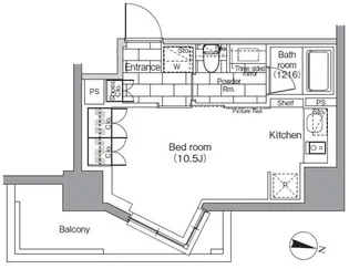 東京都渋谷区恵比寿南1【マンション】の間取り