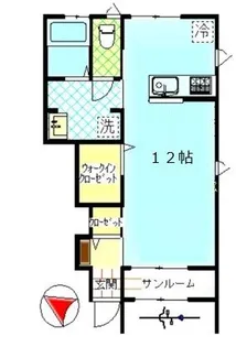 フラットC【1階】の間取り